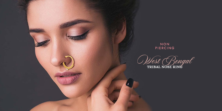 WEST BENGAL TRIBAL NOSE RING | Nose Pin Without Piercing for Wedding