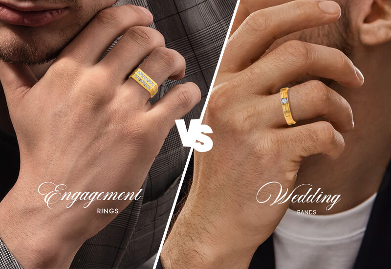 The difference between engagement ring and wedding band | My Diamond Ring