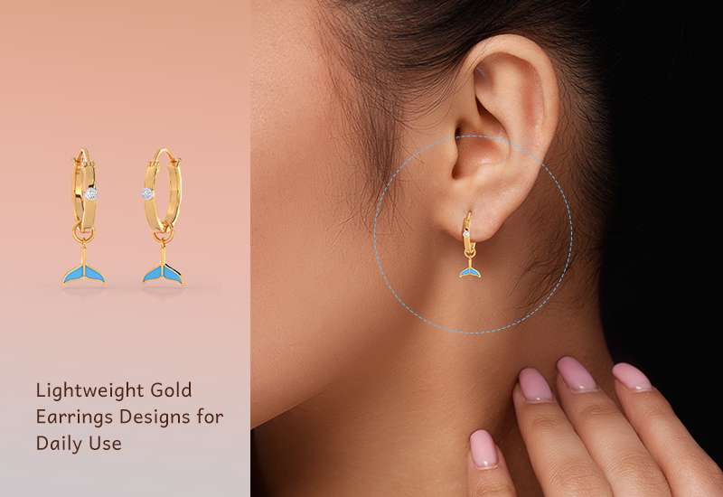lightweight gold earrings designs for daily use
