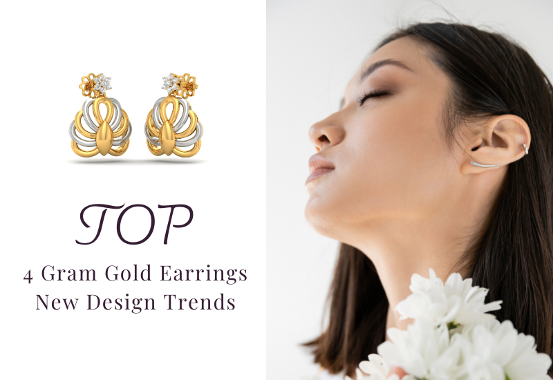 4 gram gold earrings new design