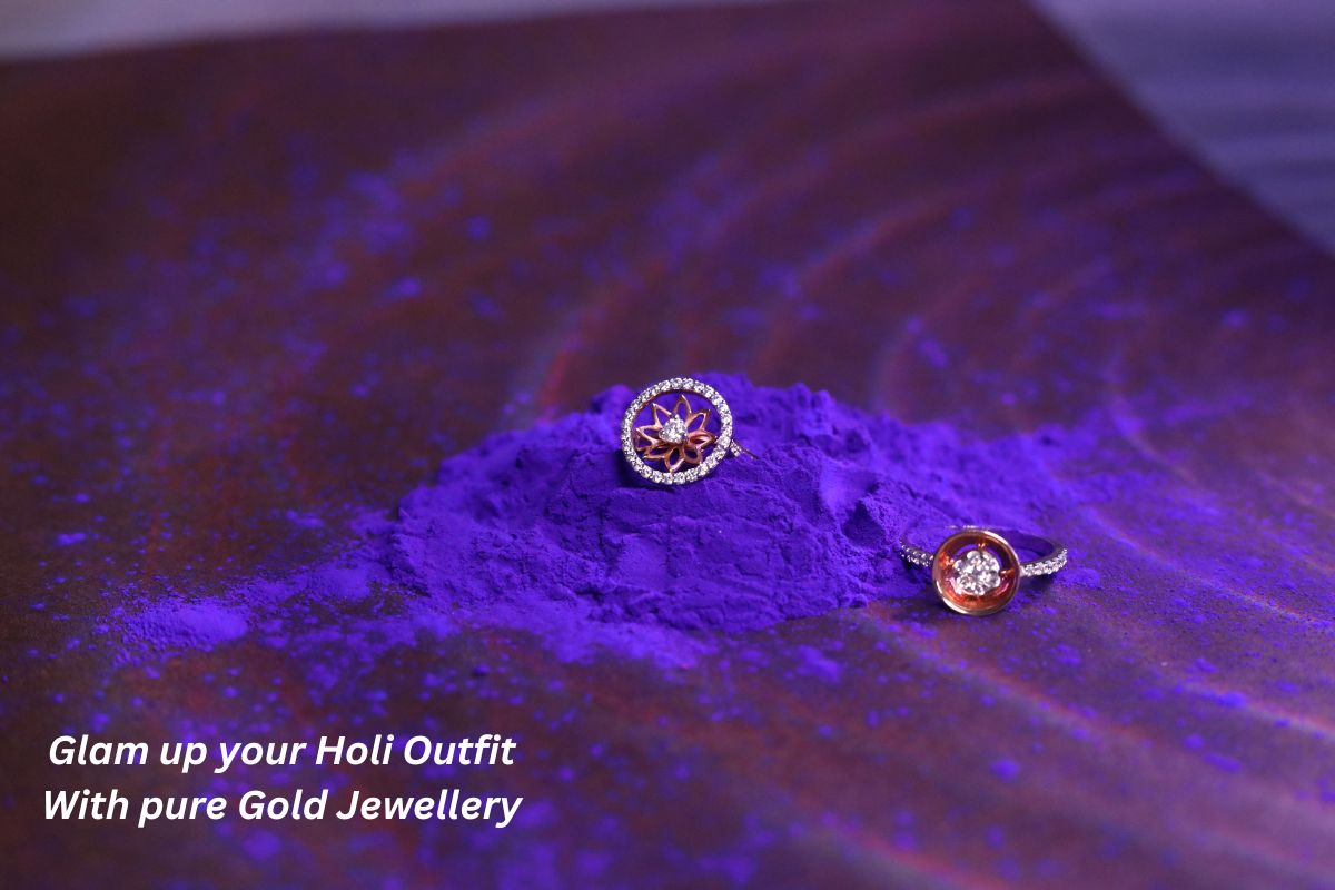 Glam up your Holi outfit with pure gold jewellery