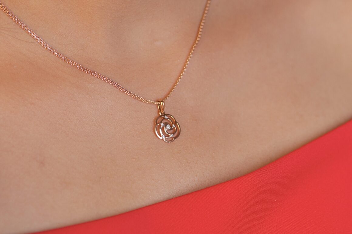 valentine gift for your girlfriend | rose gold diamond pendant